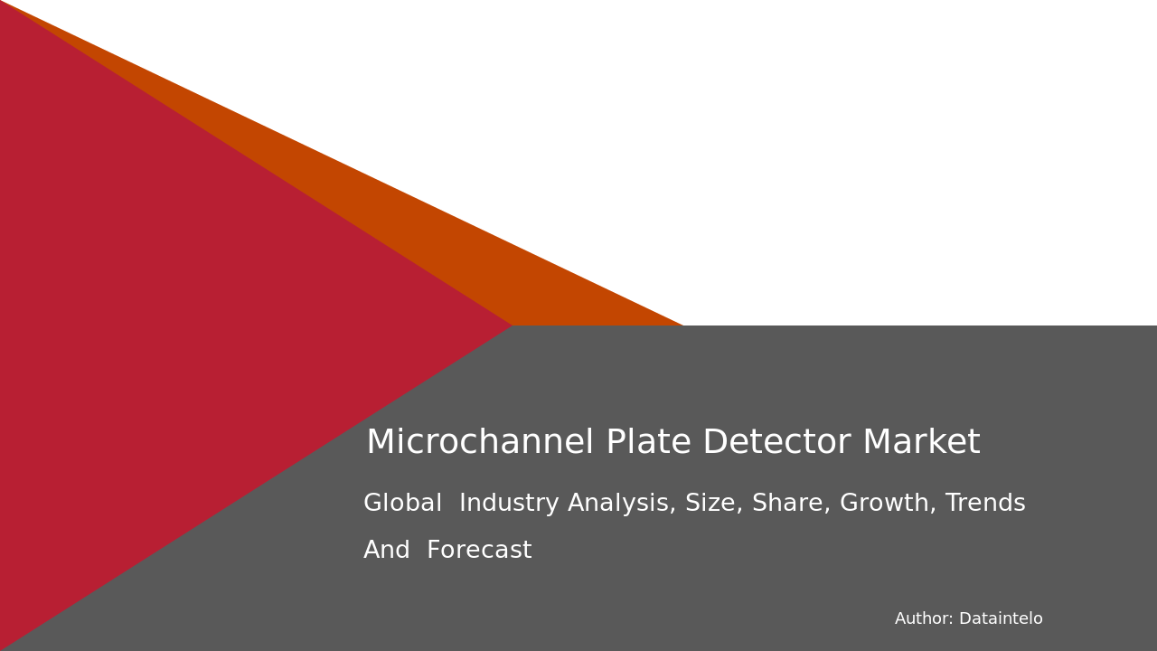 Microchannel Plate Detector Market Research Report 2032