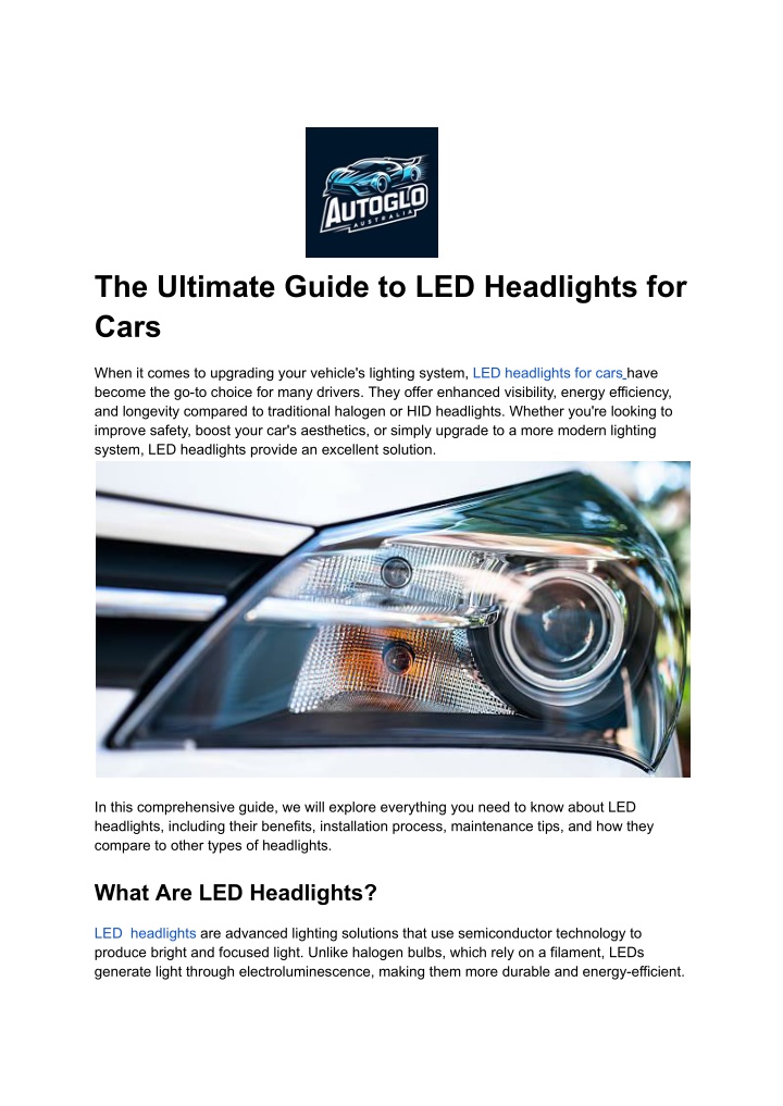 PPT - The Ultimate Guide to LED Headlights for Cars PowerPoint Presentation - ID:14059197