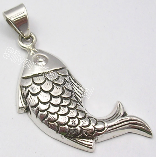Pure Silver Fish Pendant