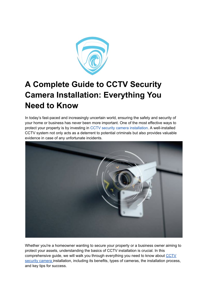 PPT - A Complete Guide to CCTV Security Camera Installation_ Everything You Need to Know PowerPoint Presentation - ID:14167086