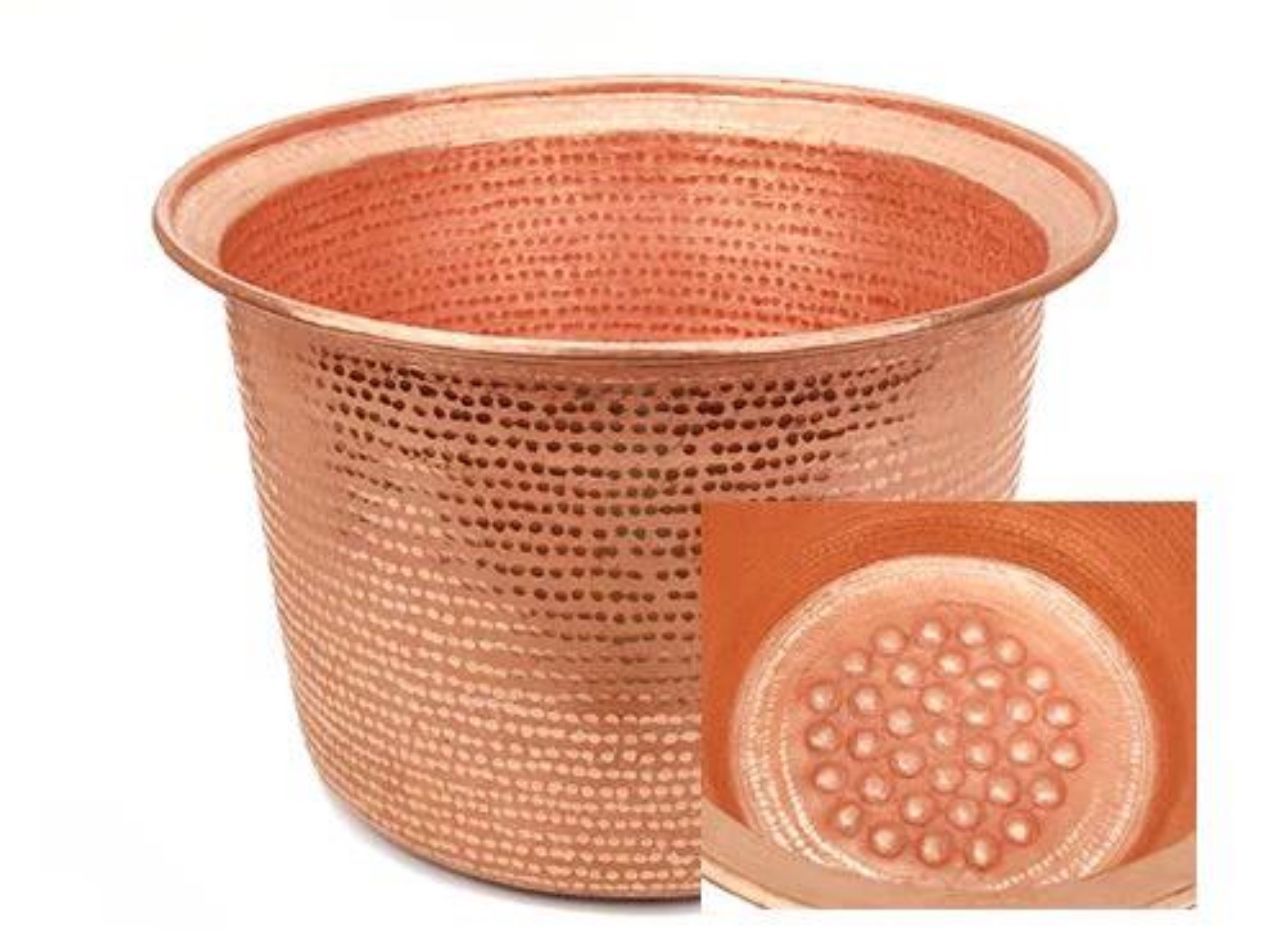 Luxury Spa Copper Pedicure Bowl with Foot Massager - The Online Beauty Warehouse