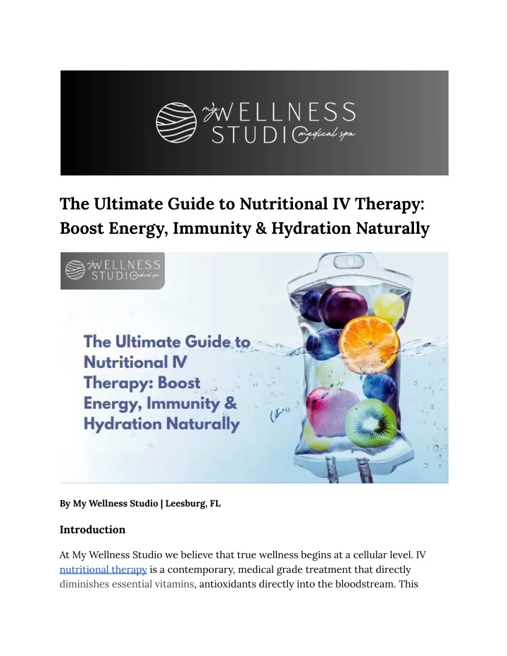 PPT - The Ultimate Guide to Nutritional IV Therapy: Boost Energy, Immunity PowerPoint Presentation - ID:14295008