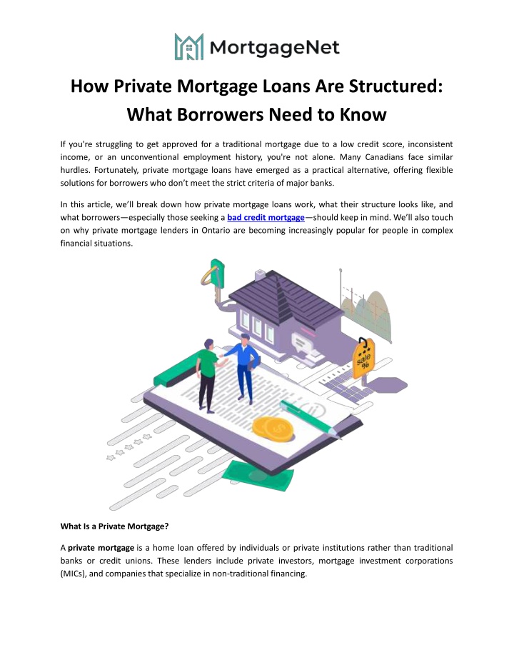 PPT - How Private Mortgage Loans Are Structured What Borrowers Need to Know PowerPoint Presentation - ID:14361490