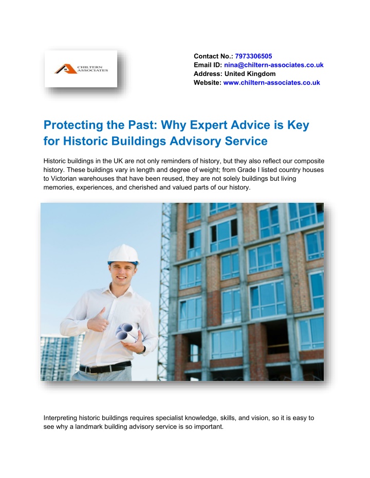 PPT - Protecting the Past Why Expert Advice is Key for Historic Buildings Advisory Service PowerPoint Presentation - ID:14361924