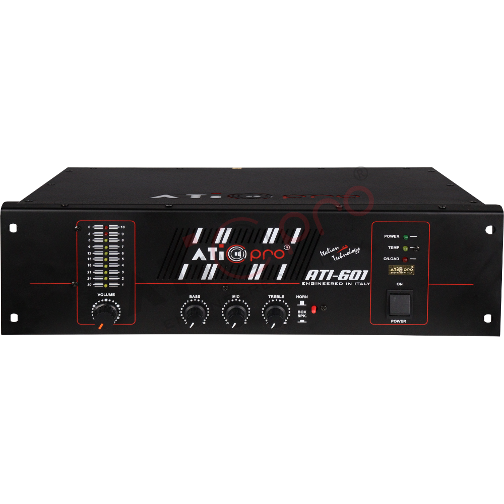 Robust Sound Delivery: 650 Watt PA Amplifier Model ATI-601