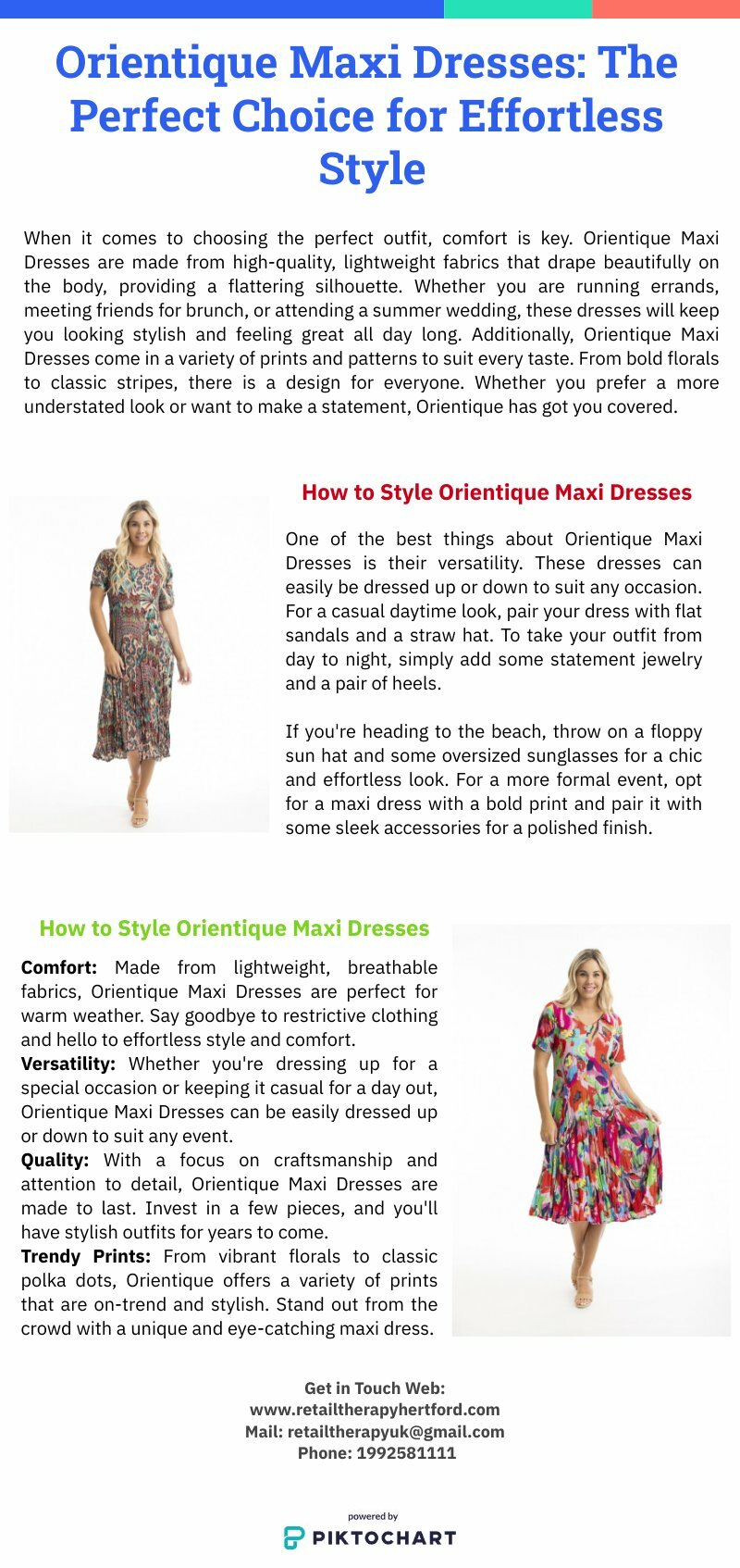 Orientique Maxi Dresses | Piktochart Visual Editor