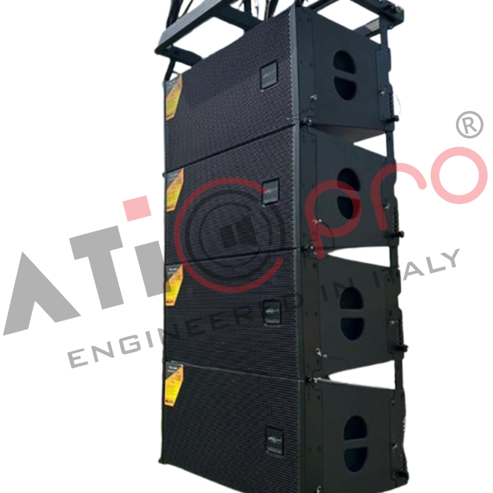Precision Powerhouse: Dual 12 Inch 3 Way Line Array Cabinet Model ATiPro HDL312