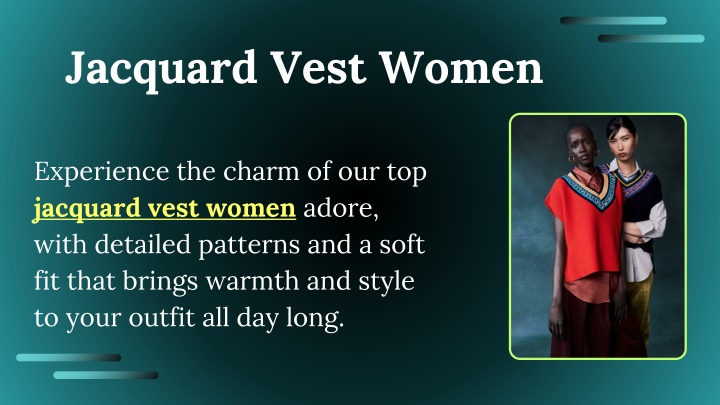PPT - Jacquard Vest Women PowerPoint Presentation, free download - ID:14439601