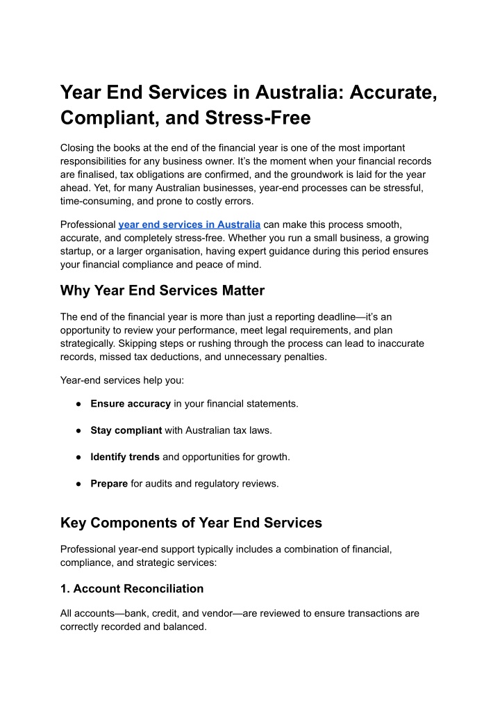PPT - Year End Services in Australia_ Accurate, Compliant, and Stress-Free PowerPoint Presentation - ID:14440177