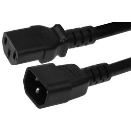 Global IEC C14 to C13 Extension Power Cord 17/3 SJT (10A 250V)