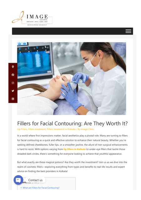 Fillers for Facial Contouring - Are They Wo It | PDF