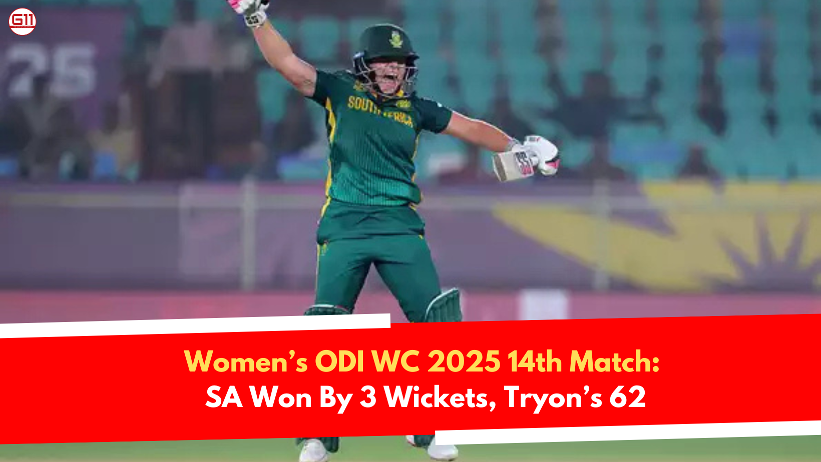 Women’s ODI WC 2025 14th Match: SA Won By 3 Wickets, Tryon’s 62