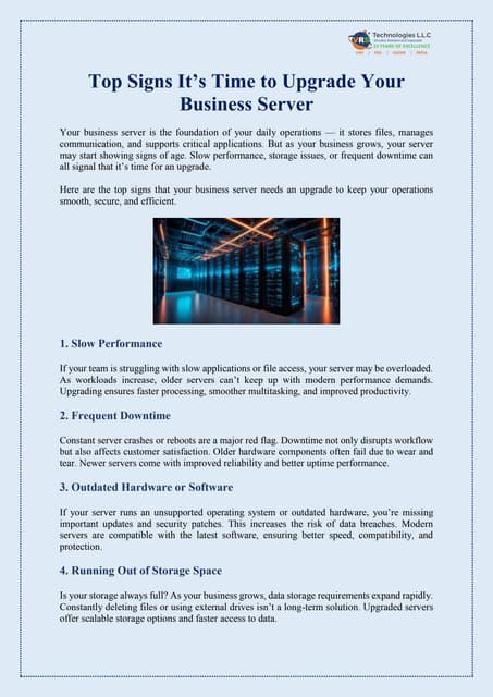 Top Signs It’s Time to Upgrade Your Business Server | PDF