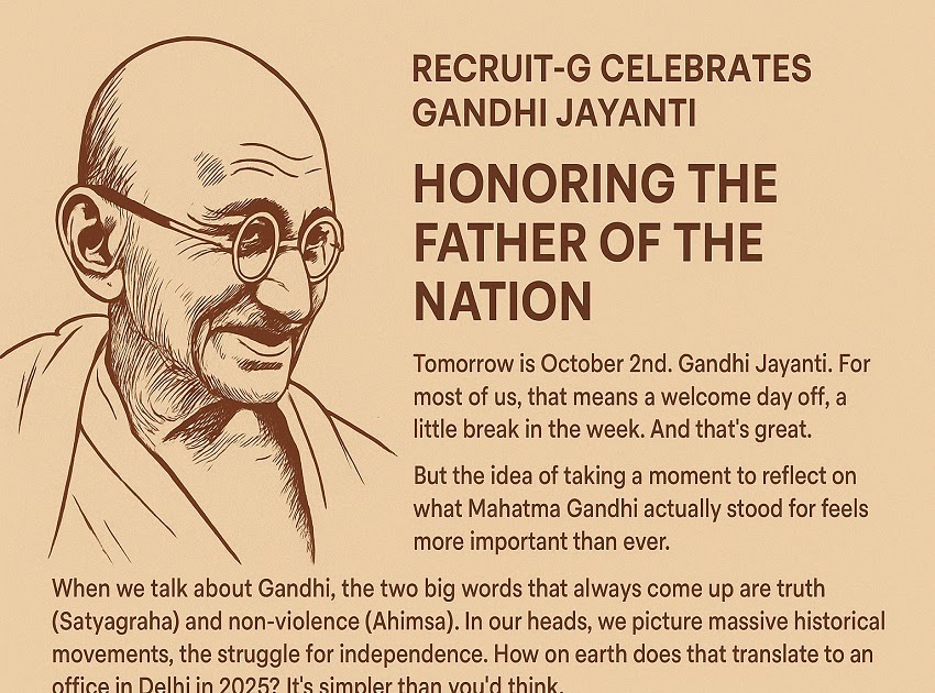 Recruit-G Celebrates Gandhi Jayanti: Honoring the Father of the Nation