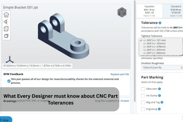 What Every Designer must know about CNC Part Tolerances