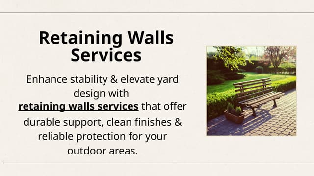 Retaining Walls Services  | PPTX
