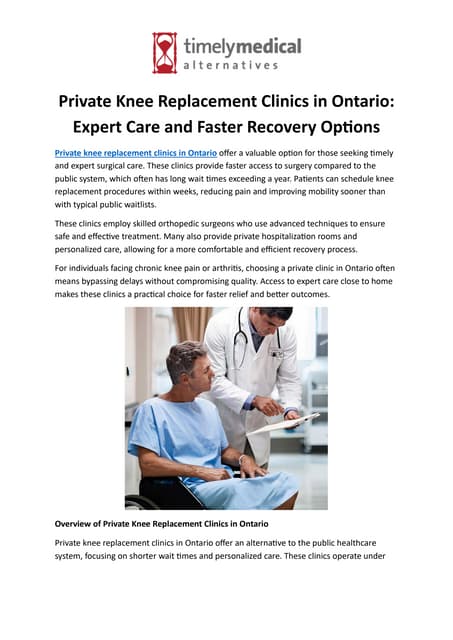 Private Knee Replacement Clinics in Ontario Expert Care and Faster Recovery Options.pdf