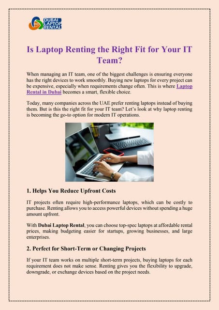 Is Laptop Renting the Right Fit for Your IT Team? | PDF