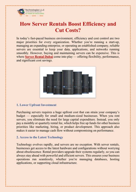 How Server Rentals Boost Efficiency and Cut Costs? | PDF