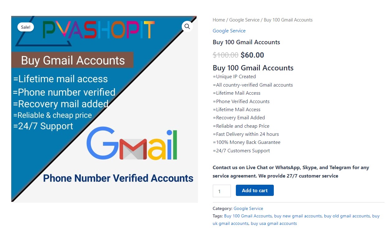 Buy Gmail Accounts - 100% Safe And Trusted Service provider