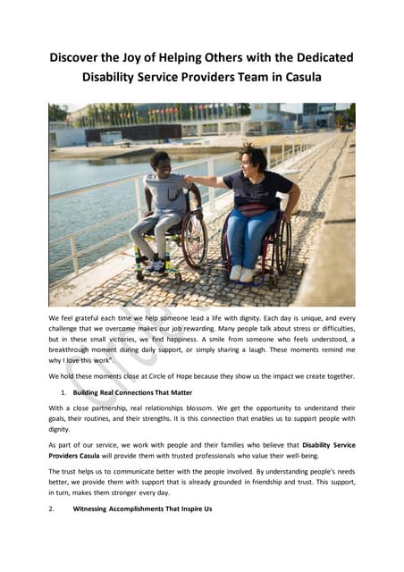 Discover the Joy of Helping Others with the Dedicated Disability Service Providers Team in Casula.pdf