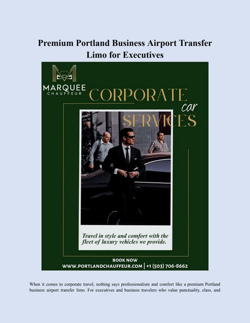 Premium Portland Business Airport Transfer Limo for Executives.docx.pdf