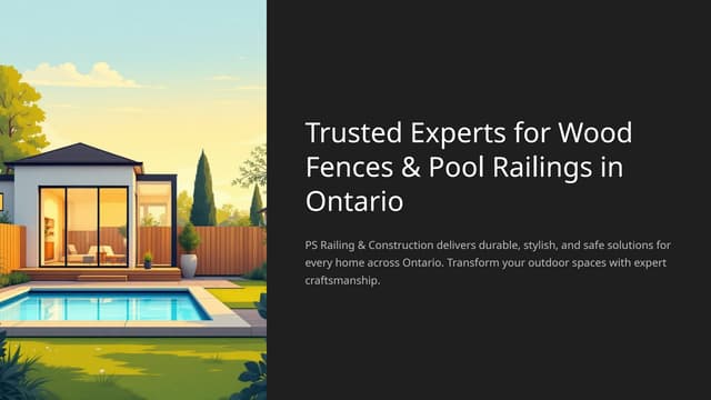 Trusted Experts for Wood Fences and Pool Railings in Ontario.pptx