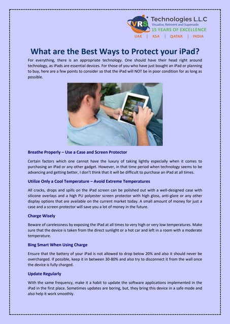 What are the Best Ways to Protect your iPad? | PDF