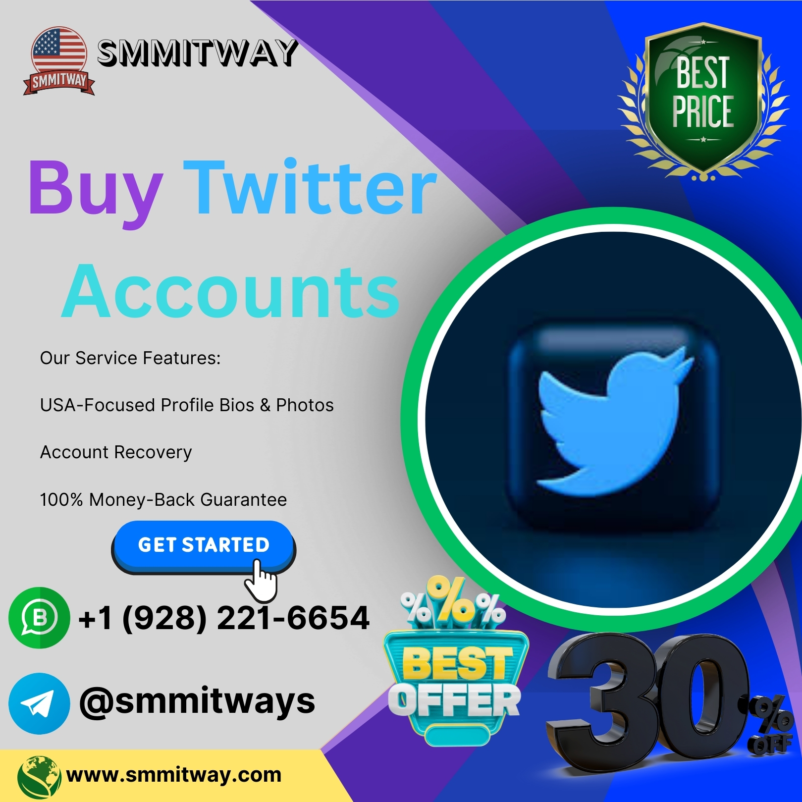 Buy Twitter Accounts - your social profile with smmitway