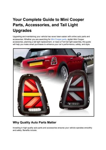 Your Complete Guide to Mini Cooper Parts, Accessories, and Tail Light Upgrades (4)