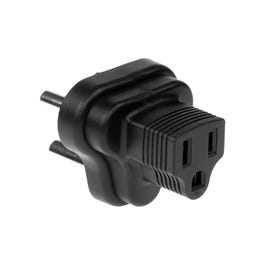 USA NEMA 5-15R to India/South Africa Power Plug Adapter