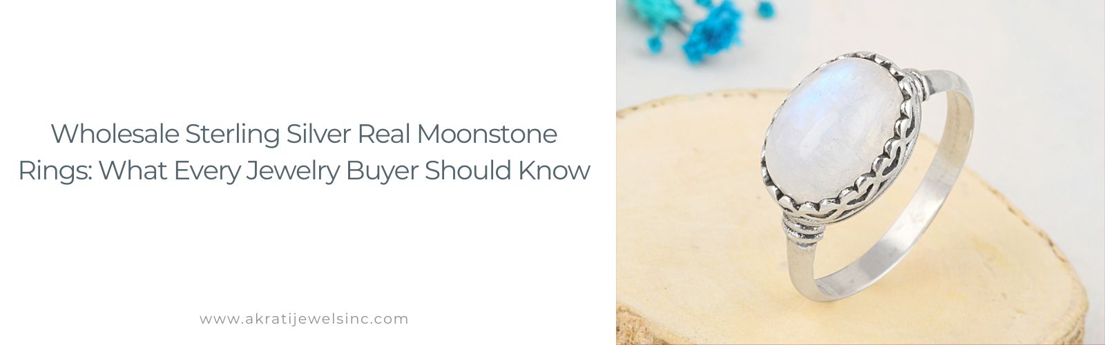 Buy Real Sterling Silver Moonstone Rings Online from Akrati Jewels Inc