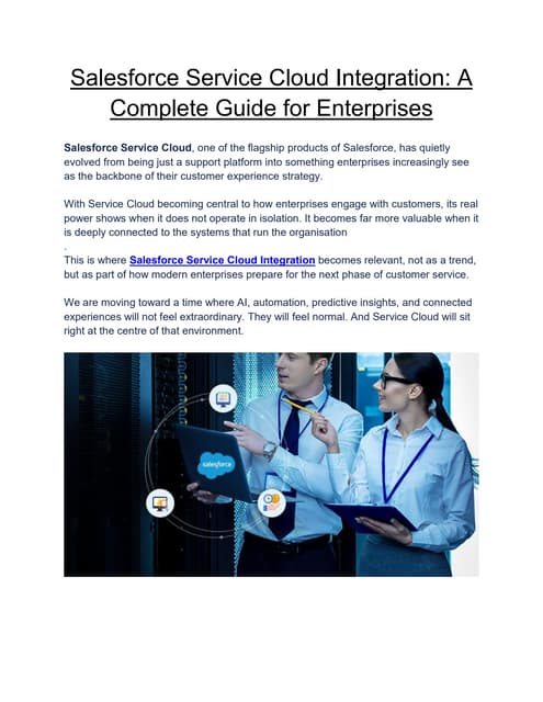 Salesforce Service Cloud Integration - A Complete Guide for Enterprises | PDF