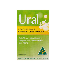URAL EFFERVESCENT POWDER 24 GRAMS, AUST R 29693 8 SACHETS/PK