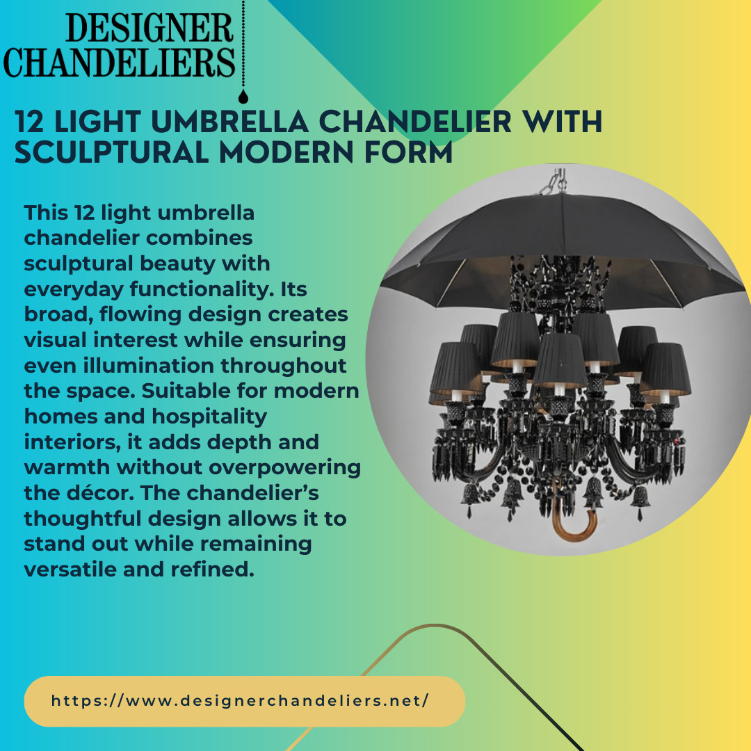 Elegant 12 Light Umbrella Chandelier for Statement..