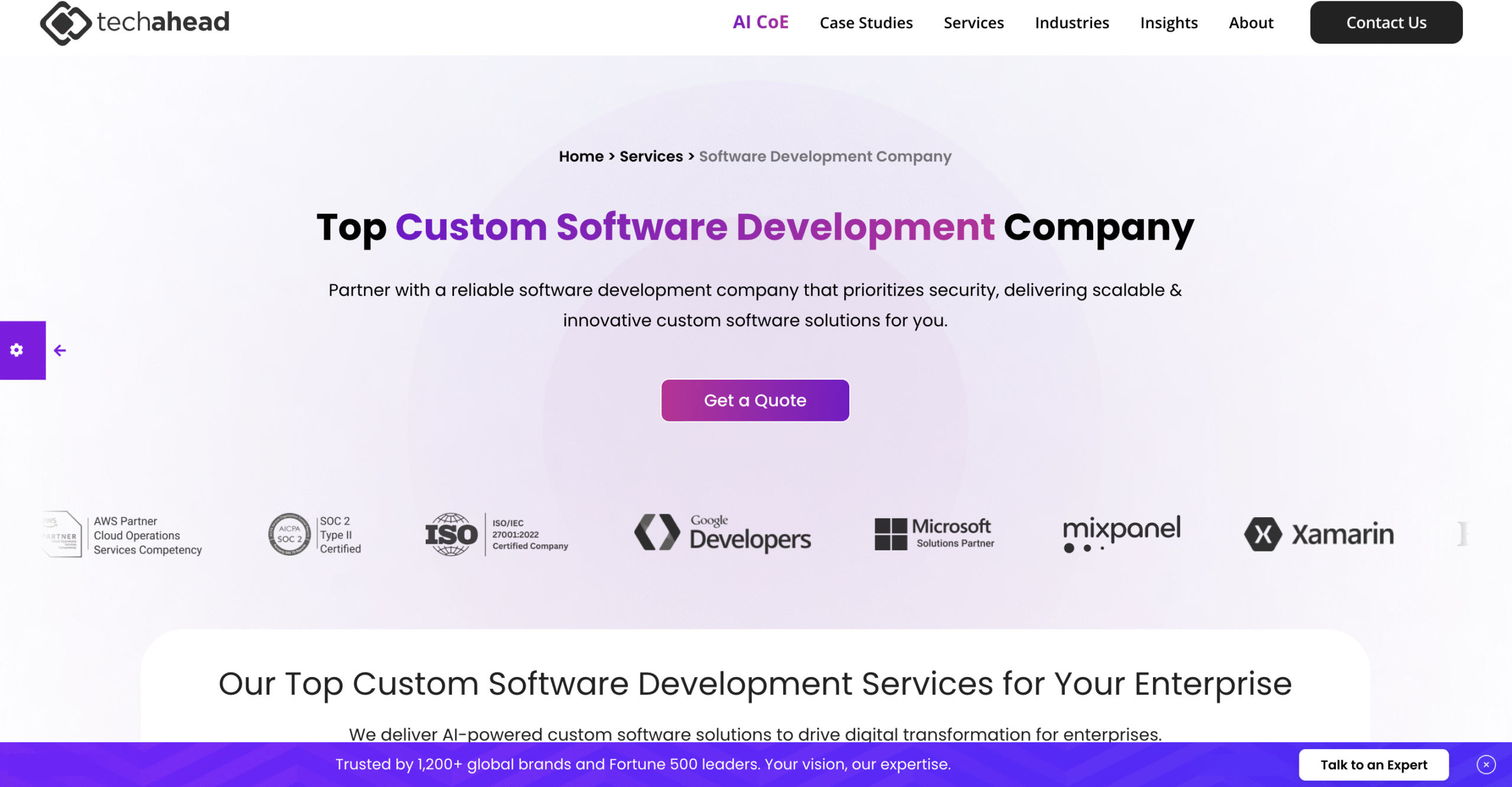 Top Custom Software Development Company USA - TechAhead