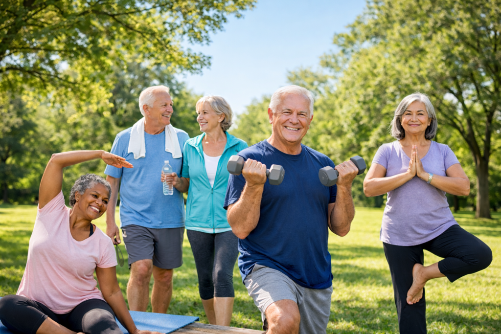 Fitness for Older adults: A total guide to being active and strong.