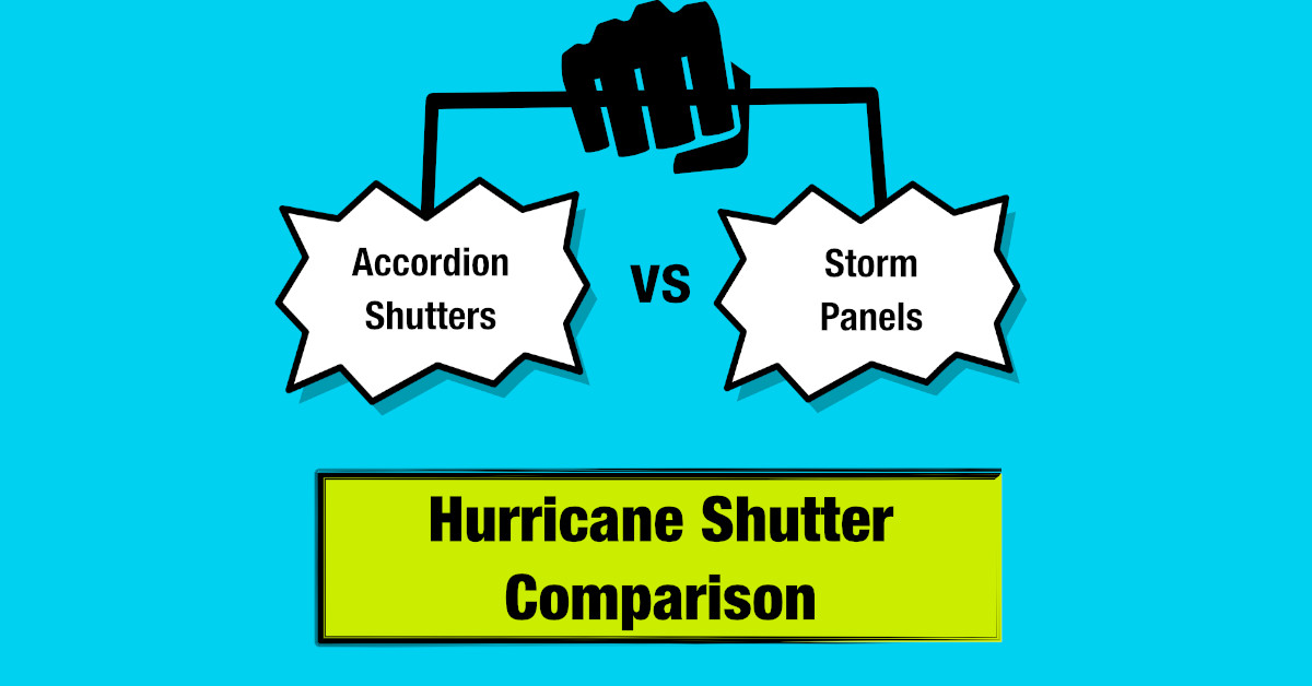 Accordion Hurricane Shutters vs Storm Panels - Eurex Shutters