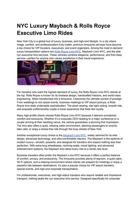 NYC Luxury Maybach & Rolls Royce Executive Limo Rides.pdf