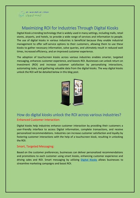 Maximizing ROI for Industries Through Digital Kiosks.pdf