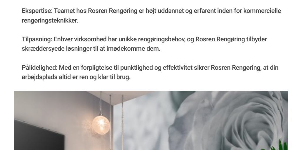 Pålidelig Erhvervsrengøring til Virksomheder i Taastrup by Rosren Rengøring - Infogram