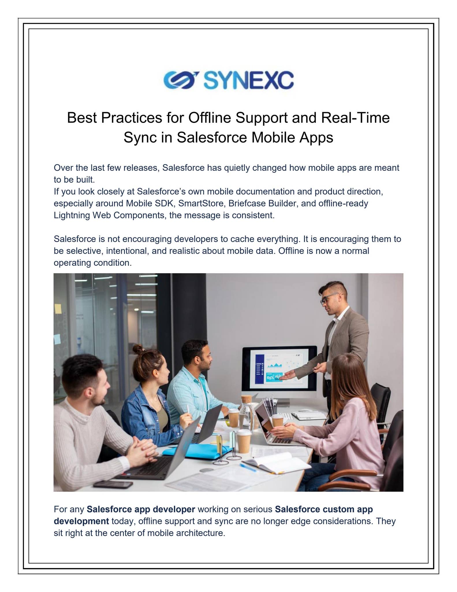 Best Practices for Offline Support and Real-Time Sync in Salesforce Mobile Apps by Devid Miller - Issuu