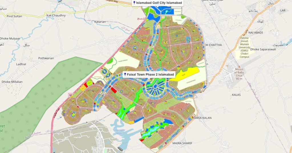 Faisal Town Phase 2 | Location | Map