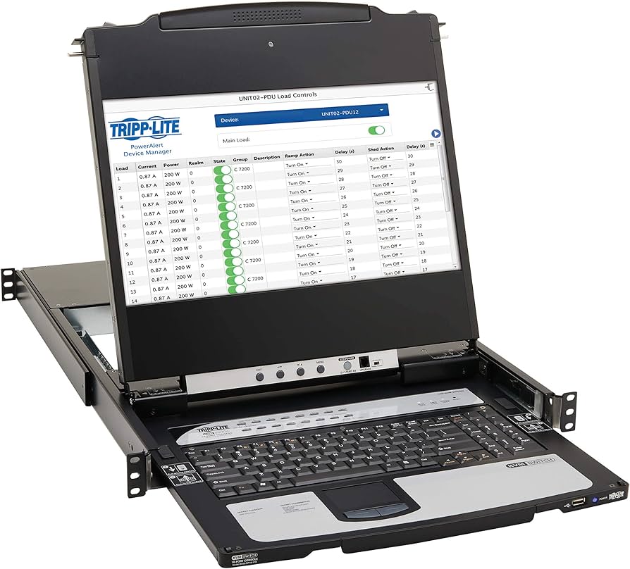 DisplayPort Rackmount Console with LCD for USA Data Centers - KVMSwitchTech