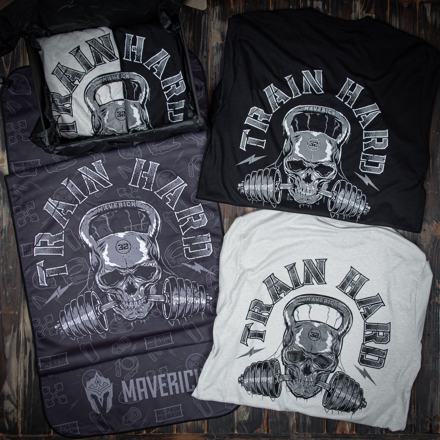 Фірмовий гіфтбокс Maverick Train Hard - Maverick — брутальнi чоловiчi футболки