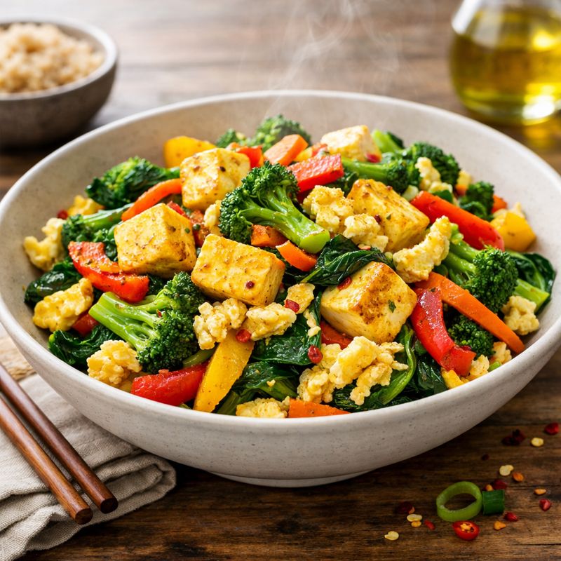 Stir-Fry with Lean Protein (Egg or Paneer):The Fast Balanced meal