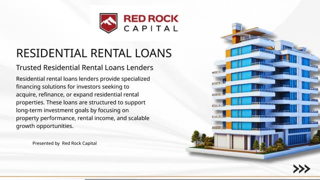 Apply Now Residential rental loans lenders USA | Red Rock Capital | PPTX
