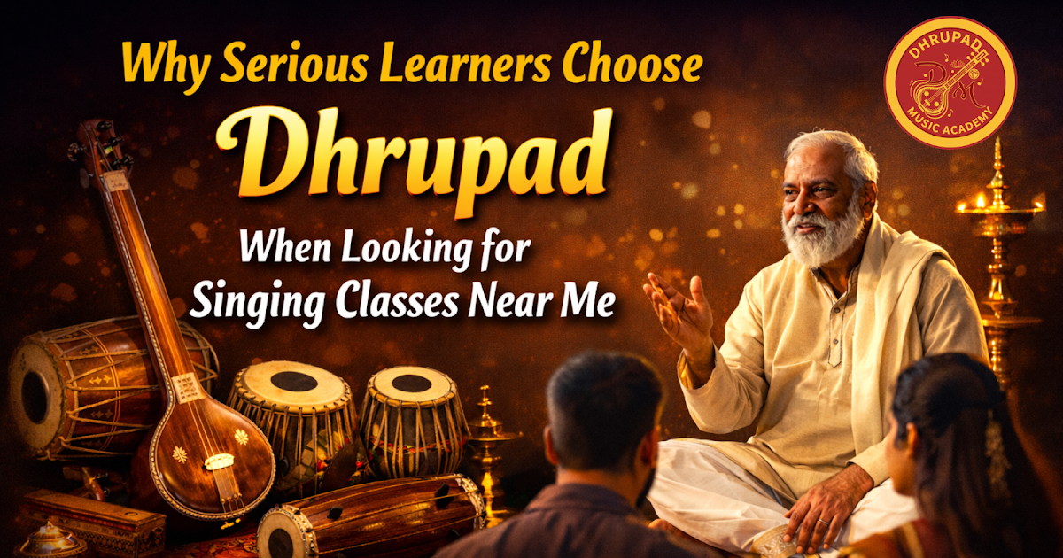 Why Serious Learners Choose Dhrupad Music When Searching for Singing Classes Near Me
