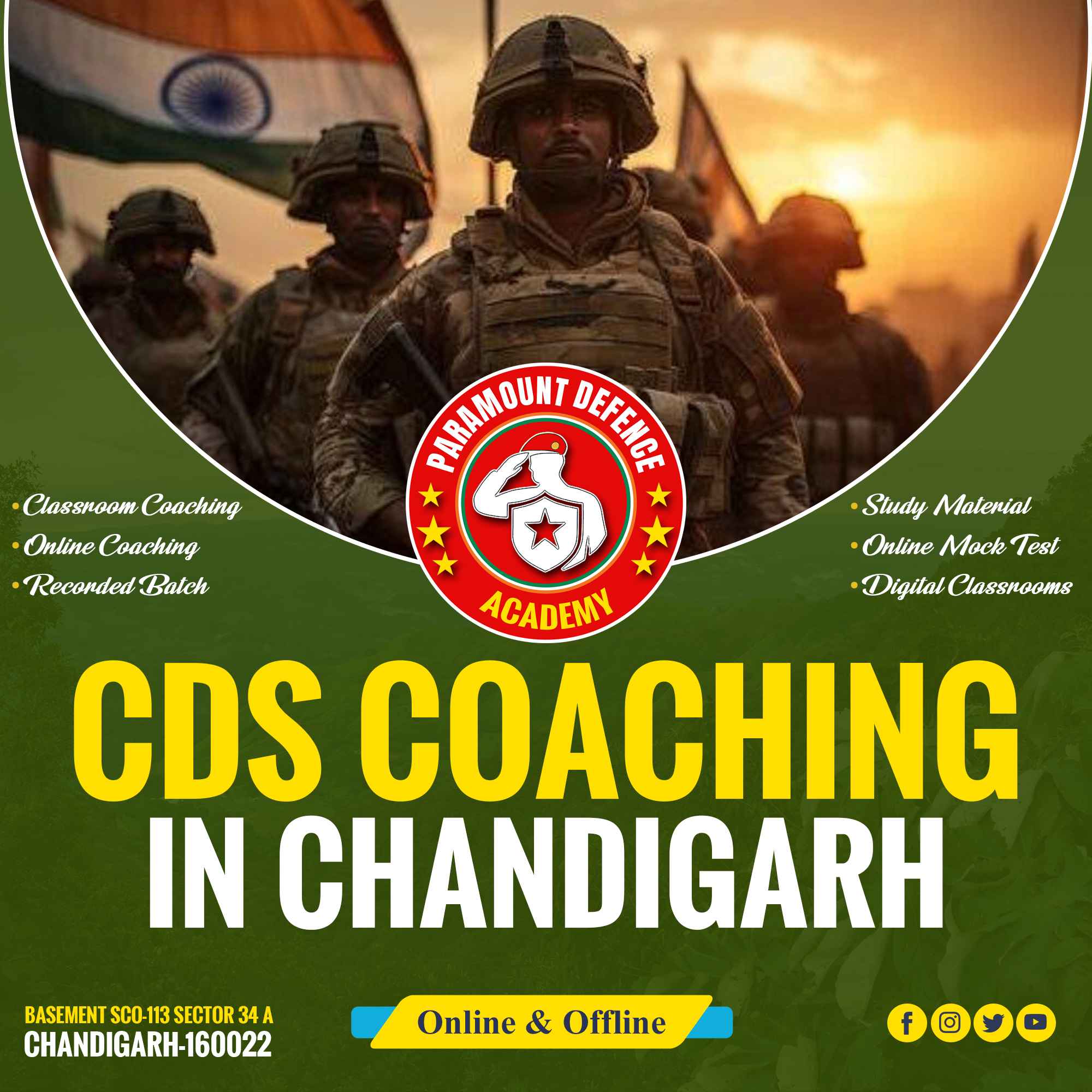CDS Coaching in Chandigarh | Expert CDS Faculty | 8284952200