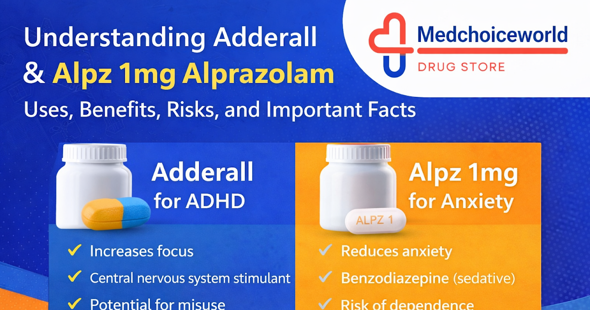 Understanding Adderall and Alpz 1mg Alprazolam: Uses, Benefits, Risks, and Important Facts